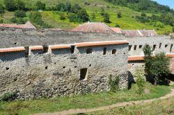 L'architettura della chiesa medievale di Biertan, Transilvania, Romania. Il santuario è stato centro religioso per i sassoni di questa regione.

