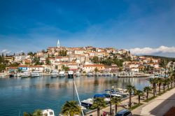 Barche ormeggiate al porto di Vrsar, Croazia. Orsera offre un clima tipicamente mediterraneo, una costa frastagliata e una natura incontaminata.

