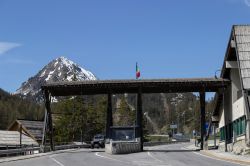 Confine italo-francese a Claviere, provincia di Torino, Piemonte.



