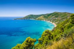 Costa del CIlento a sud di Agropoli, Campania - La rigogliosa vegetazione di questo lembo di Campania digrada dolcemente verso il litorale che si affaccia sul mar Tirreno © canadastock ...