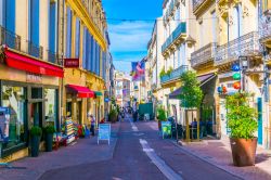 Gente a passeggio in una stradina del centro di Montpellier, Francia, in estate - © trabantos / Shutterstock.com