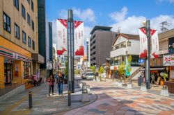 Gente a passeggio lungo Sanjo Dori, una delle strade dello shopping nella città di Nara (Giappone) - © f11photo / Shutterstock.com