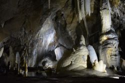 Le grotte di Punkva a Blansko, Moravia, Repubblica Ceca. Situate a pochi chilometri da Brno, queste grotte carsiche hanno percorsi che si diramano fra stalattiti e stalagmiti dalle forme più ...