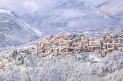 I paesaggi incantati dei Monti Ruffi in inverno e Gerano, piccolo borgo laziale.