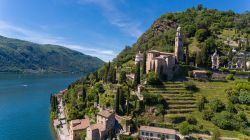 Il borgo di Morcote sul Lago di Lugano (Ceresio) in Svizzera.
