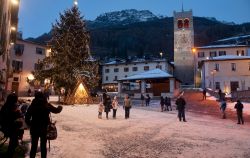 Il centro storico di Bormio durante il periodo ...