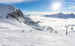 Il Comprensorio Monterosa Ski sopra a Champoluc, Valle d'Aosta