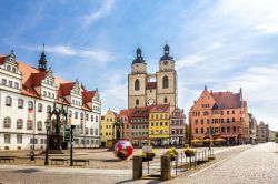 Il cuore del centro di Wittenberg in Germania, la città di Martin Lutero