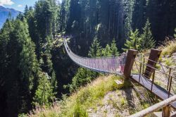 Il grande ponte tibetano della Val di Rabbi in Trentino - © LIeLO / Shutterstock.com