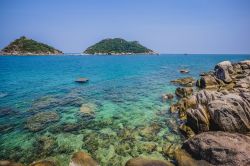 Il mare limpido dell'ìsola di Nang Yuan in Thailandia, al largo di Koh Tao