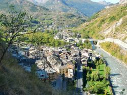 Il panorama di Villeneuve in Valle D'Aosta