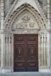 Il portale d'ingresso della cattedrale di Udine, Friuli Venezia Giulia. Edificato a partire dal 1236 per volere del patriarca Bertoldo di Andechs-Merania, il duomo di Santa Maria Annunziata ...
