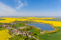 Il viallaggio di Bertikow nel Uckermark in Brandeburgo, Germania