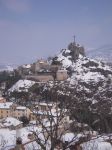 Il villaggio medievale di Pennabilli in inverno, Emilia Romagna.
