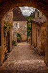 Ingresso nel complesso del Castello di Castelnaud-la-Chapelle nel sud della Francia