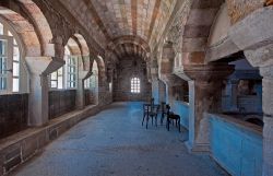 Interno della chiesa di Ekatontapilliani a Paros, Grecia. Questo monumento religioso, risalente alla prima epoca cristiana del territorio greco, è il vanto di Paros. Nella parte sud si ...