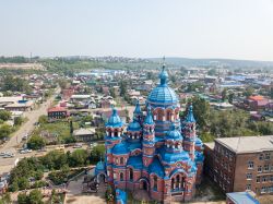 Irkutsk, Russia: la chiesa Kazanskys si trova a nord del fiume Ushakovka, fuori dal centro storico della città.
