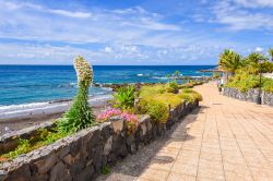 La bella passeggiata lungomare a Puerto de la Cruz, Tenerife, Spagna.

