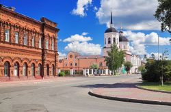 La Cattedrale dell'Epifania (Bogoyavlensky) a Tomsk, in Russia.