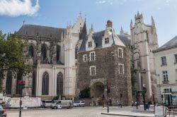 La cattedrale di San Pietro e Paolo a Nantes, Francia. Edificata nel 1434 sui resti di una chiesa romanica precedente, si distingue per la pietra calcarea bianca con cui è stata realizzata. ...