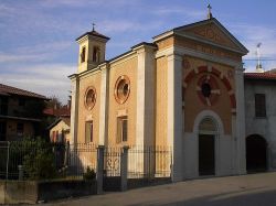 La chiesa di San Carlo Borromeo nel Comune di Gavirate, Lombardia. Costruita nel 1672, questa chiesetta videin alcune occasioni il sospendersi delle celebrazioni liturgiche a causa delle pestilenze ...