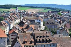 La città vecchia di Porrentruy in Svizzera, uno dei borghi del Canton Jura