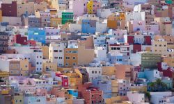 La città alta (ciudad alta) di Las Palmas de Gran Canaria, capoluogo delle isole Canarie (Spagna).