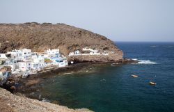 La più piccola delle due spiagge di Playa de Tufia, pittoresco villaggio sull'isola di Gran Canaria.