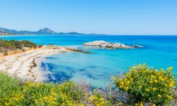 La spiaggia dello Scoglio di Peppino tra Castiadas e Costa Rei in Sardegna