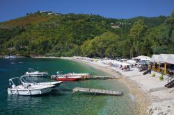 La spiaggia di Kerasia, vacanze di mare a Corfu, Mar Ionio della Grecia