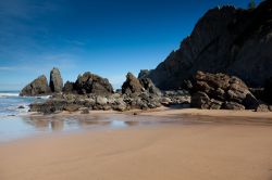 La spiaggia di Laga vicino a Elantxobe, Paesi Baschi