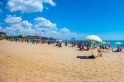 La grande spiaggia di Lido di Metaponto sulla costa ionica della Basilicata