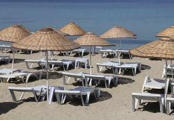 La spiaggia sabbiosa di Lido di Dante, Mare Adriatico, provincia di Ravenna