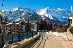 La stazione sciistica di Bardonecchia in Piemonte, alta Val di Susa