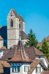 La torre antica di Rapperswil-Jona, Cantone di San Gallo, Svizzera.

