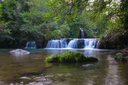 Le cascate di Monte Gelato nella Valle del Treja non lontano da Calcata, Lazio.