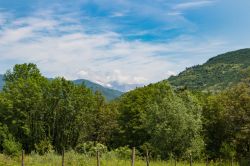 Le colline e la natura rigogliosa che circondano San Pietro al Natisone in Friuli