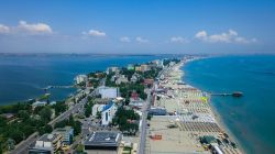 Le spiagge di Mamaia vicino a Costanza in Romania sul Mar Nero