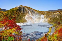 Il Mt Hiyori sovrasta il lago Oyunuma nella Hell Valley a Noboribetsu Hokkaido Giappone - © Sean Pavone / Shutterstock.com