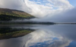 Nebbia sul lago di Circonio, Slovenia - Sulle acque del lago effimero si riflette la foschia che lo rende misterioso e affascinante al tempo stesso © FotoIvanKebe / Shutterstock.com