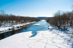 Paesaggio naturale nei pressi della cittadina di Kushiro, nord del Giappone. Città portuale, Kushiro è situata nella zona orientale della prefettura di Hokkaido.

