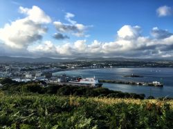 Panorama della capitale di Man, Douglas City, United Kingdom