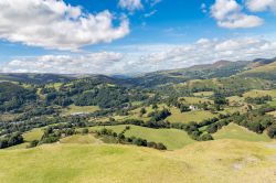 Il panorama sulle campagne di Llangollen, nel nord-est del Galles, viste dal castello di Dinas Bran.