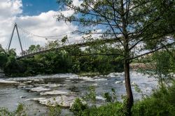 Passarella ciclopedonale sul fiume Reno a Casalecchio, hinterland di Bologna