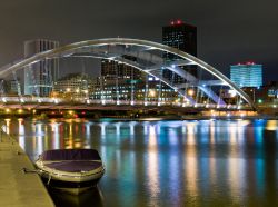 Rochester di notte, stato di New York (USA).
