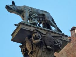 Monumento alla lupa capitolina a Siena