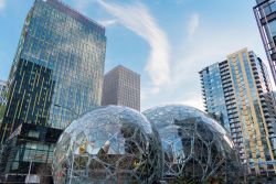 Sede del quartier generale di Amazon a Seattle con edifici e sfere in vetro (States) - © SeaRick1 / Shutterstock.com