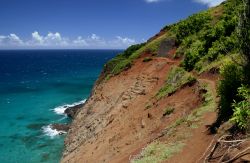 Sentiero verso la spiaggia di Hanakapiai isola di Kauai, Hawaii