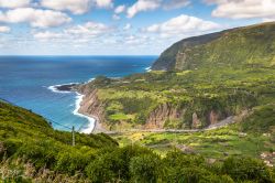 Il paesaggio nei dintorni di Faja Grande, isola di Flores (Azzorre)