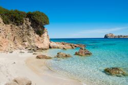 Spiaggia di Porto Tramatzu a Teulada, costa sud della Sardegna